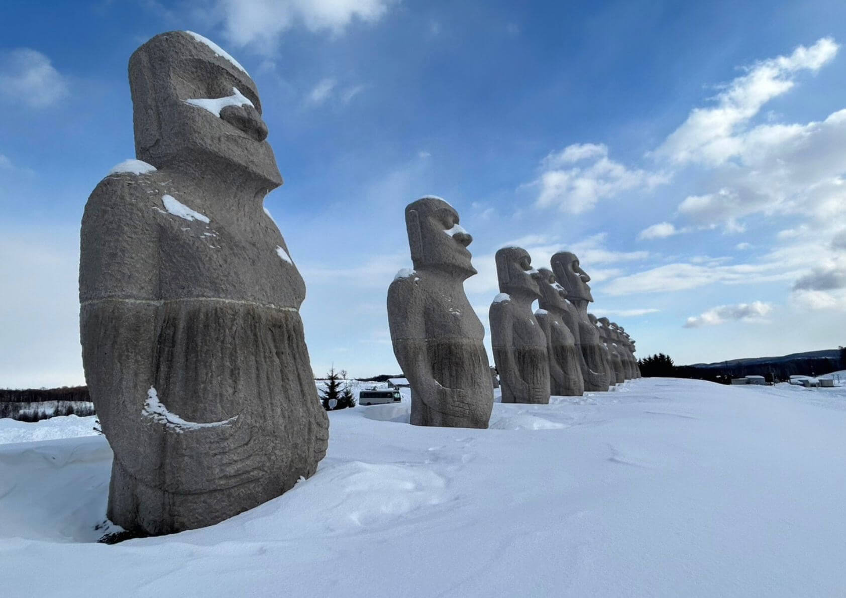 Moai Heads à Hokkaido